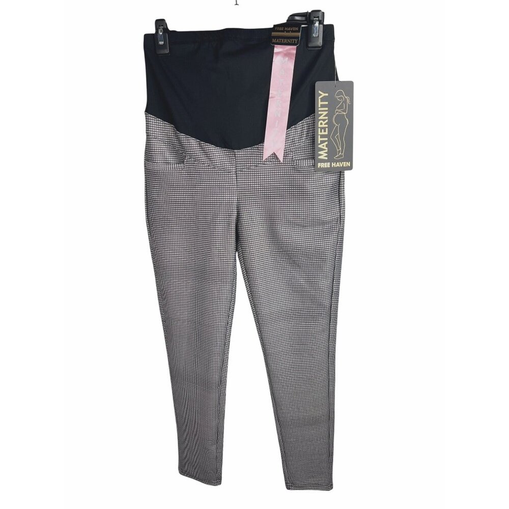 Free Haven Maternity Stretch Pants With Houndstooth Print Size XL - Picture 11 of 12